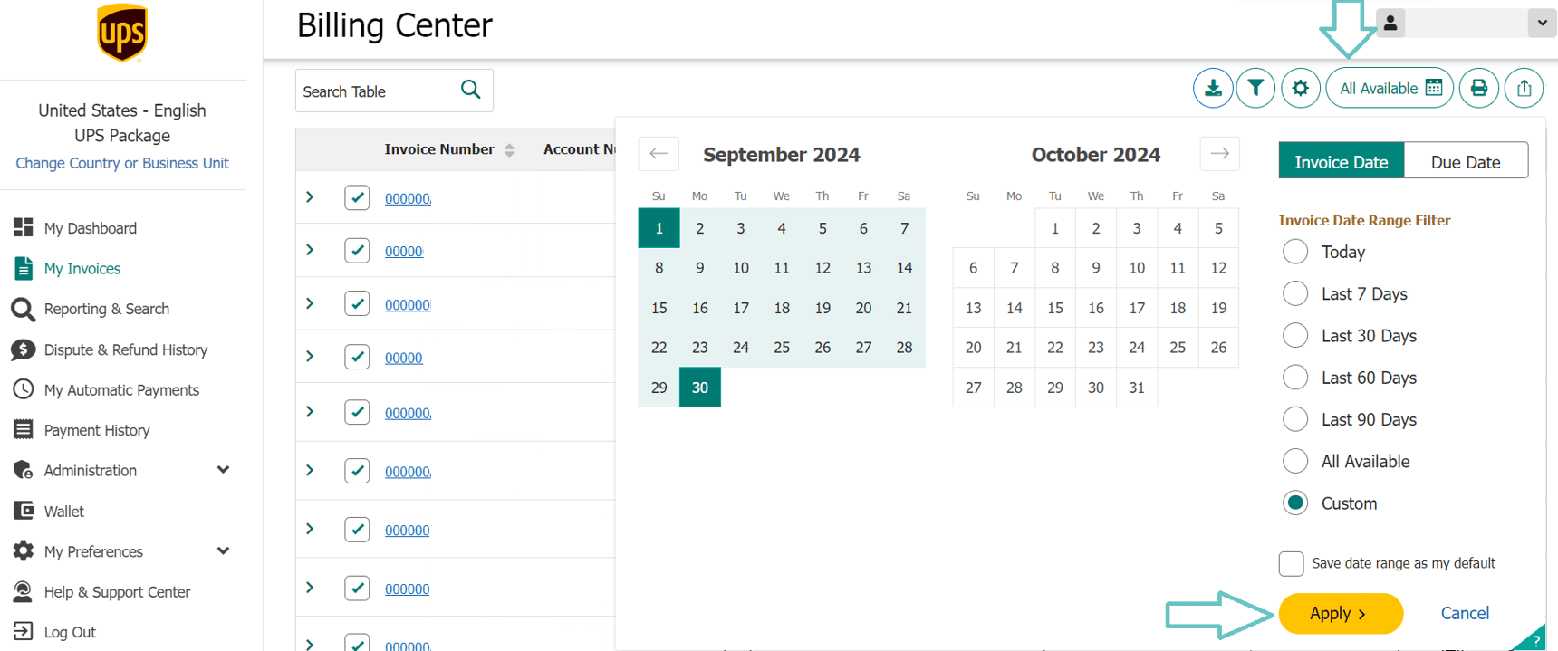 How to Download Data from UPS Billing Center